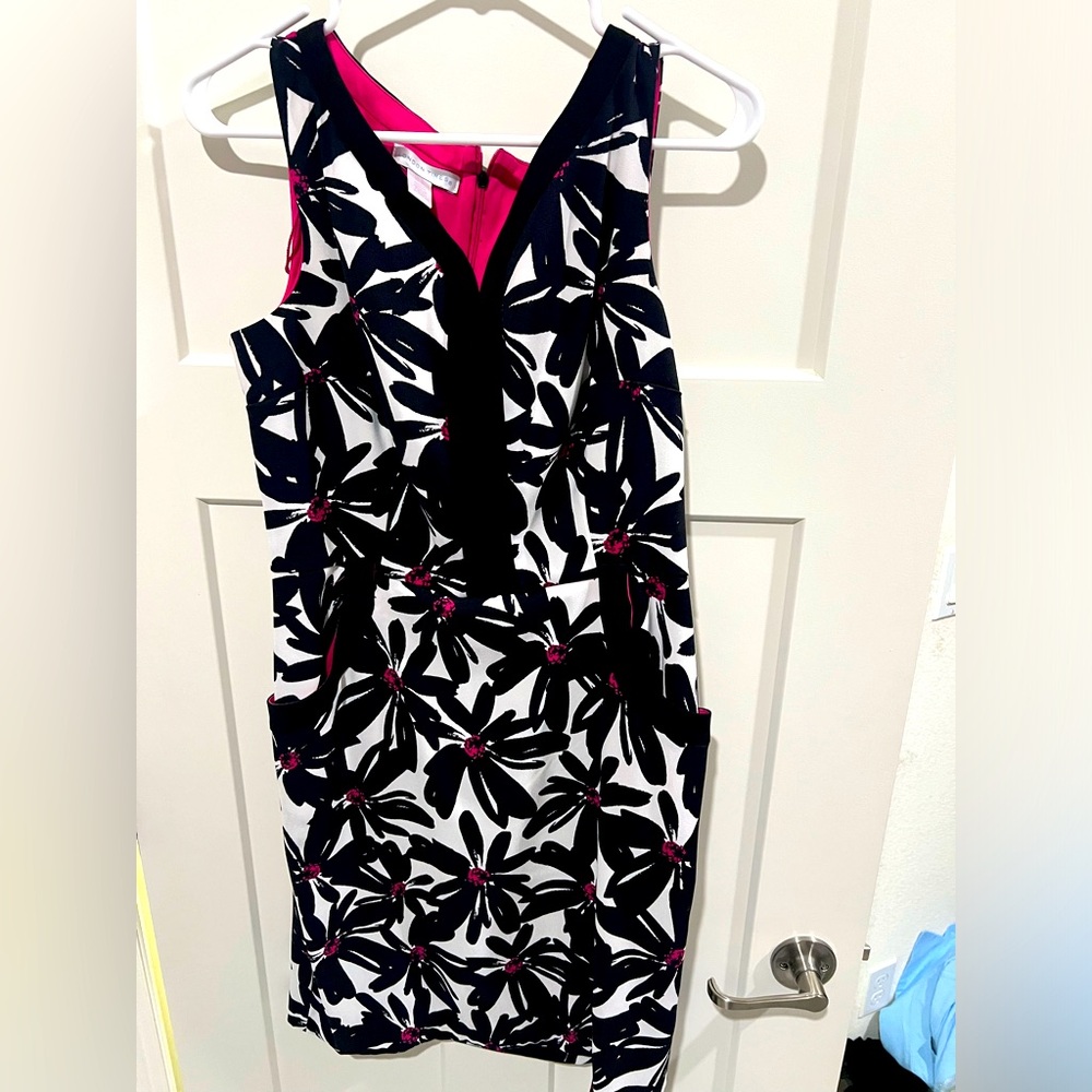 Black and pink professional dress